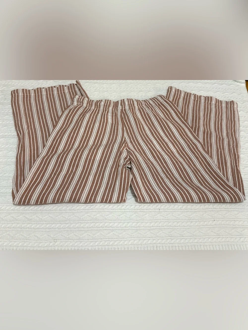 Cat & Jack Vertical Stripe Lounge Pants - Brown & White